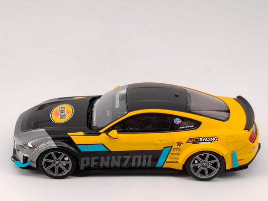 GT Spirit 1/18 Ford MUSTANG RTR SPEC 5-D wide body gray and yellow paint simulation car model
