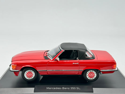 Norev 1/18 Mercedes Benz 350sl 1986 + Bruce Lee figure red car model