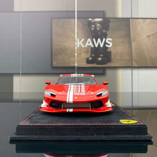 BBR 1/18 Ferrari 296 Challenge Track Edition Simulation Car Model Ornaments