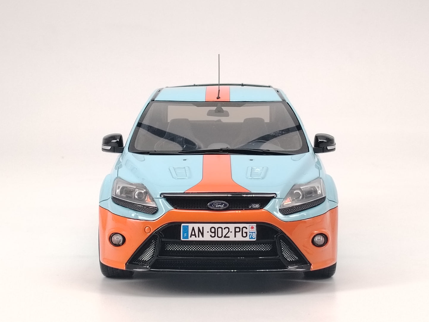 OTTO 1/18 Ford FOCUS MK2 RS LE MANS Orange Stripe Simulation Car Model Ornaments