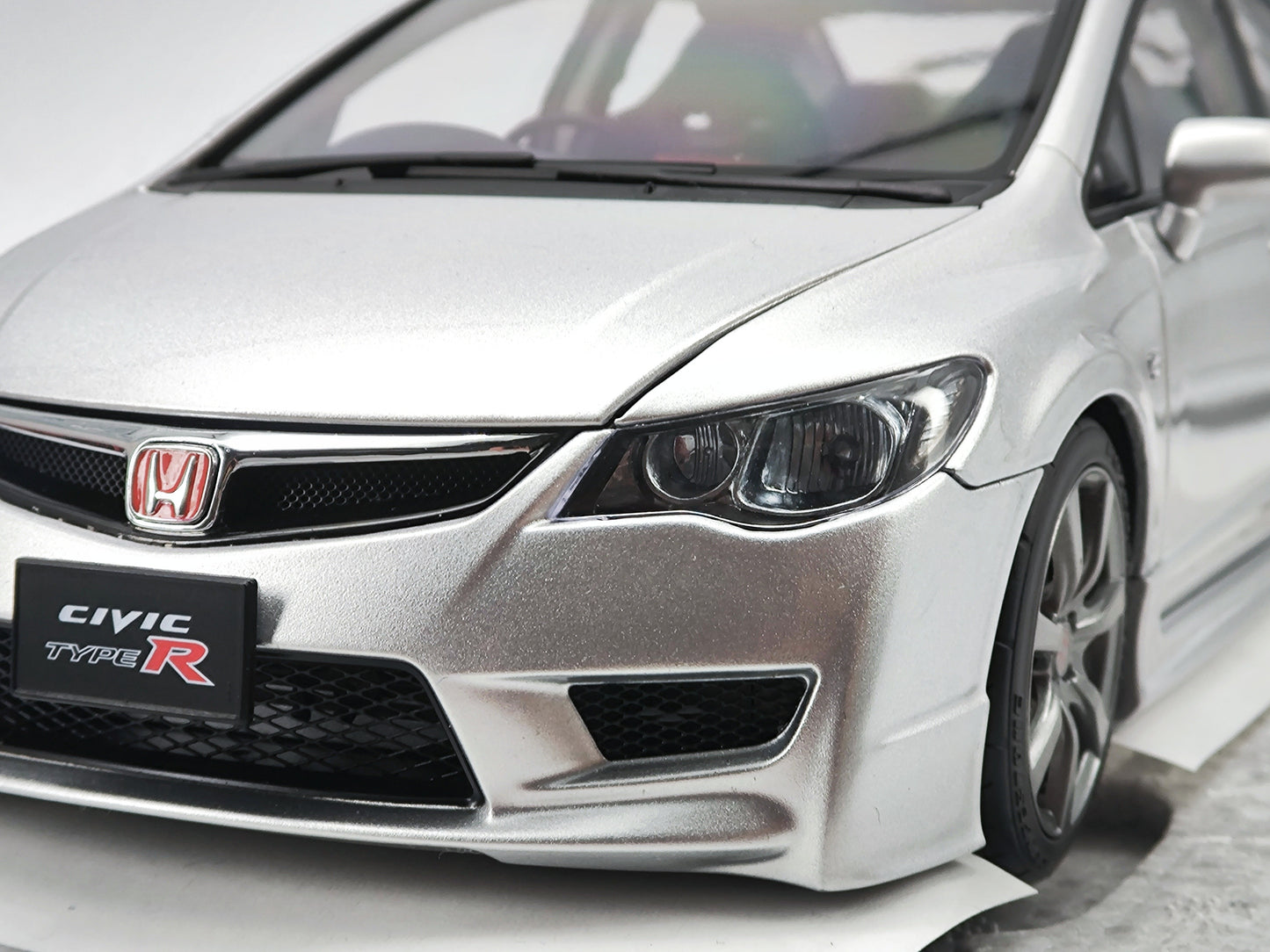 MH 1/18 Honda Civic Type R Silver Alloy Car Model