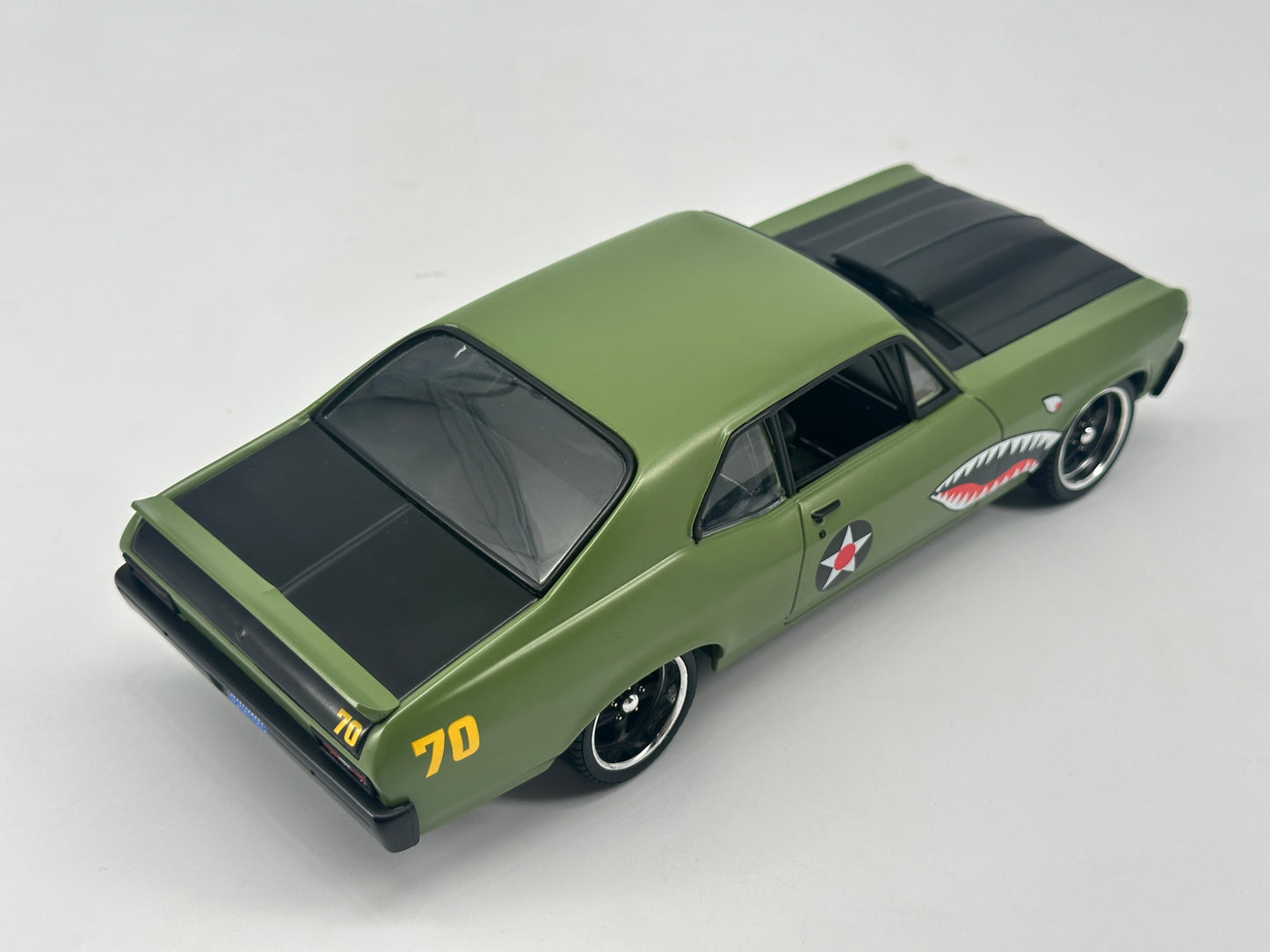 GMP 1/18 Chevrolet NOVA STREET FIGHTER WARHAWK Army Green Alloy Car Model