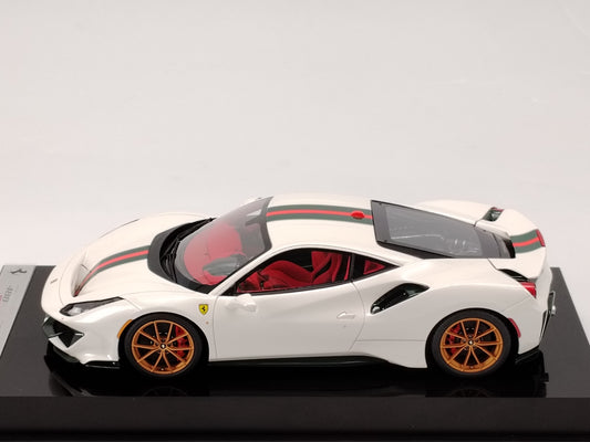 Amalgam 1/18 Ferrari 488 PISTA Gucci White Limited Edition Model Car Ornament
