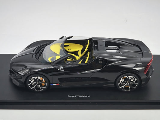 Topspeed 1/18 Bugatti W16 Mistral Black Resin Model