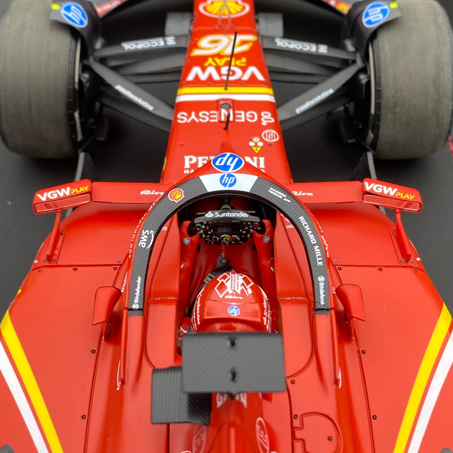 BBR1/18 Ferrari Miami #16 Charles Leclerc 3rd place racing car model