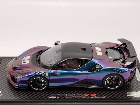 BBR 1/18 Ferrari SF90 XX Stradale Color-Changing Purple Resin Model Car P18237CHA1