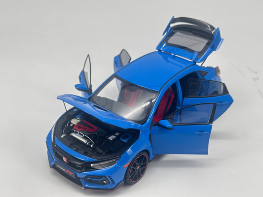 LCD 1/18 Honda Civic TYPE-R FK8 Racing Blue Alloy Car Model