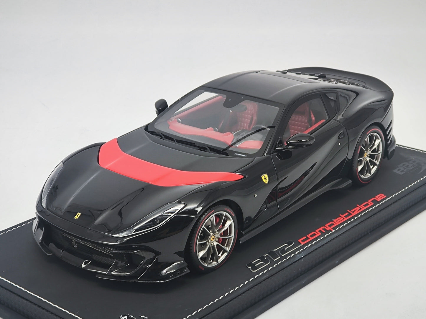 BBR 1/18 Ferrari 812 Competizione Metallic Black Limited Edition Car Model Ornaments
