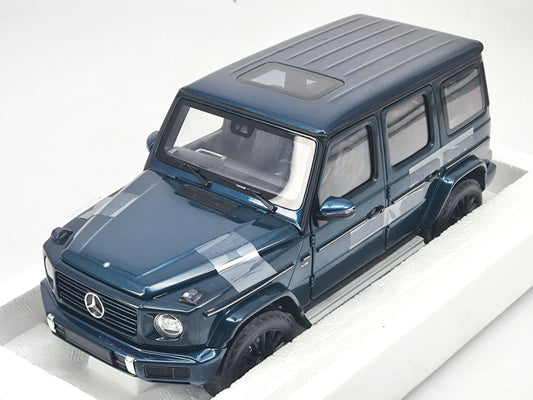 MINICHAMPS 1/18 Mercedes Benz G500 Metallic Blue Alloy Full Open Simulation Car Model
