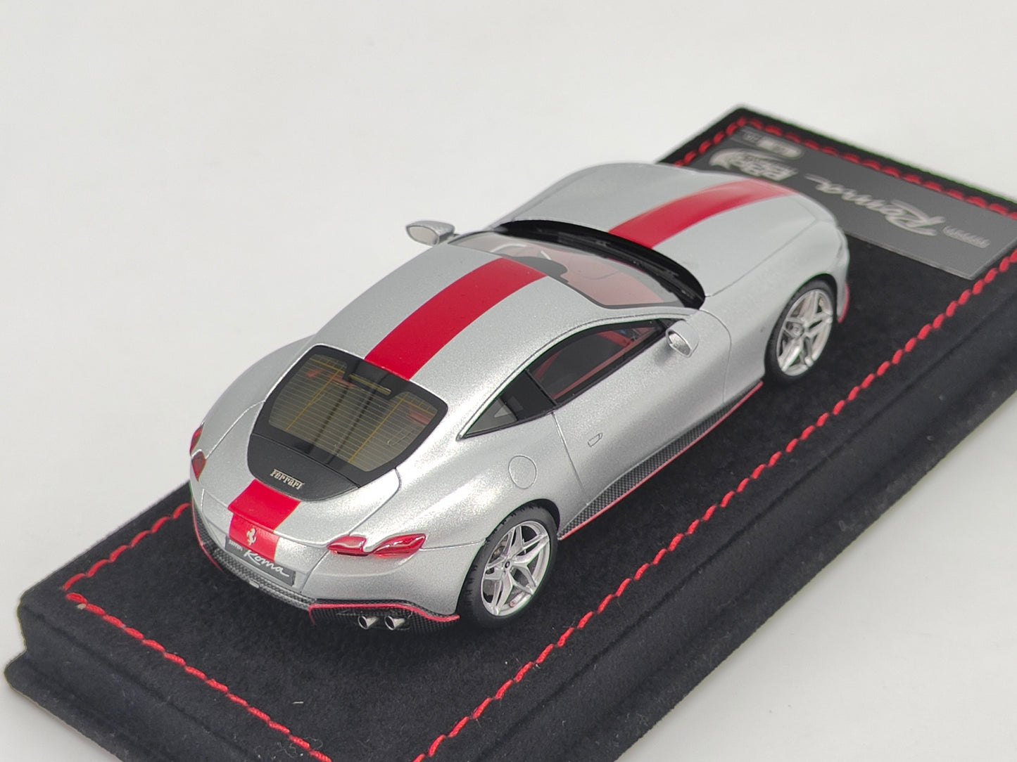 BBR 1/43 Ferrari Roma 30th Anniversary Special Edition Black Velvet Matte Silver Simulation Car Model BBRC236CH30