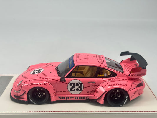 DG 1/18 Porsche RWB Pink Pig Limited Edition Simulation Model Car