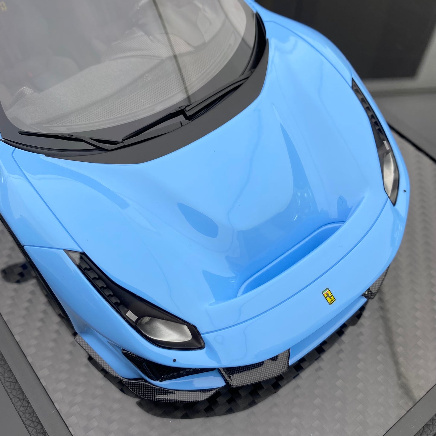 BBR 1/18 Ferrari 488 Pista Plata Blue limited edition car model ornaments