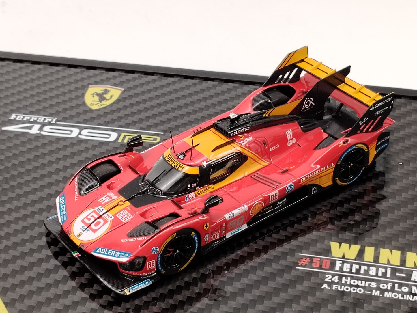 BBR 1/18 Ferrari 499P LE MANS 2024 Twin-Car Set Red Scale Car Model