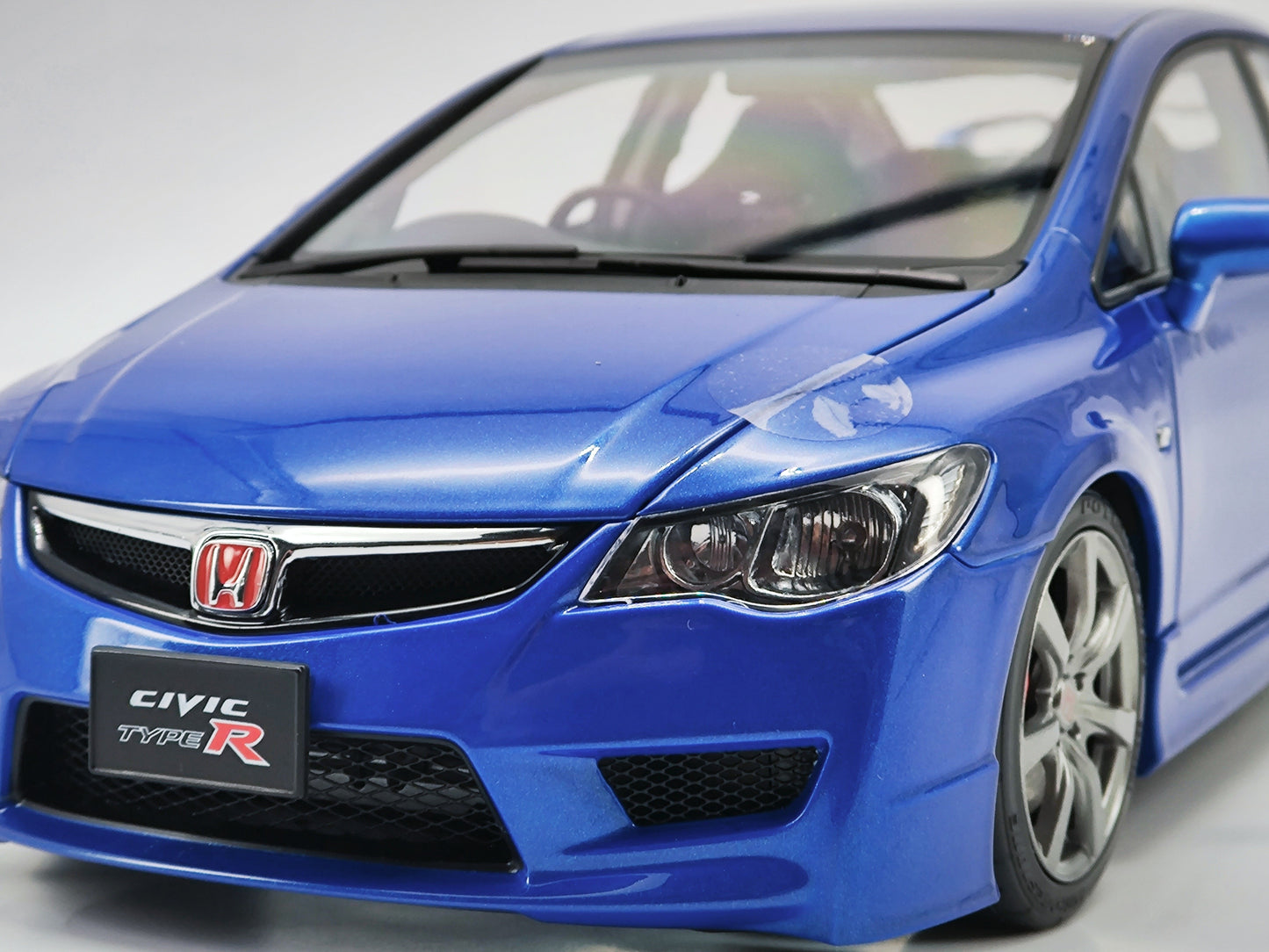 MH 1/18 Honda Civic Type R FD2 Blue Alloy Car Model