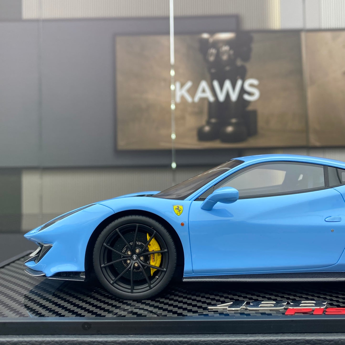 BBR 1/18 Ferrari 488 Pista Plata Blue limited edition car model ornaments