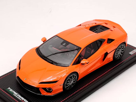 MR 1/18 Lamborghini New Calf Temerario Swift Orange Limited Model LAMBO062C