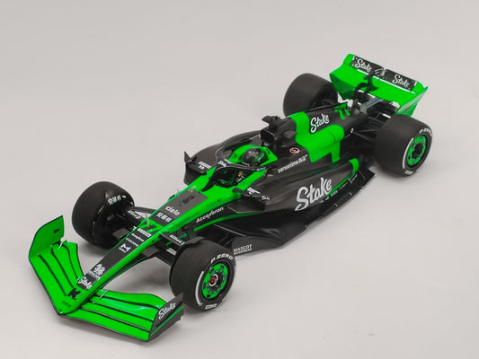 MINICHAMPS 1/18 STAKE F1 TEAM KICK SAUBER C44-VALTTERI BOTTAS Black-Green Livery Alloy Car Model 117240177