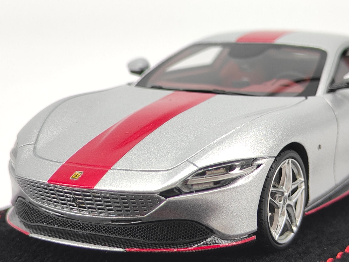 BBR 1/43 Ferrari Roma 30th Anniversary Special Edition Black Velvet Matte Silver Simulation Car Model BBRC236CH30