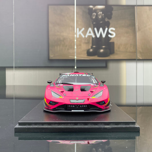 SPARK 1/18 Lamborghini Huracan GT3 EV02 Iron Dames Team 2023 Spa Endurance Race No. 83 Pink Simulation Car Model Ornament