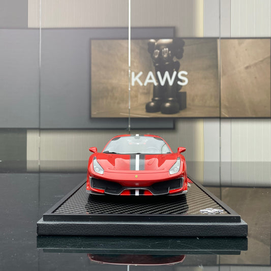 BBR 1/18 Ferrari 488 Pista Standard Red Resin Sealed Car Model Ornaments