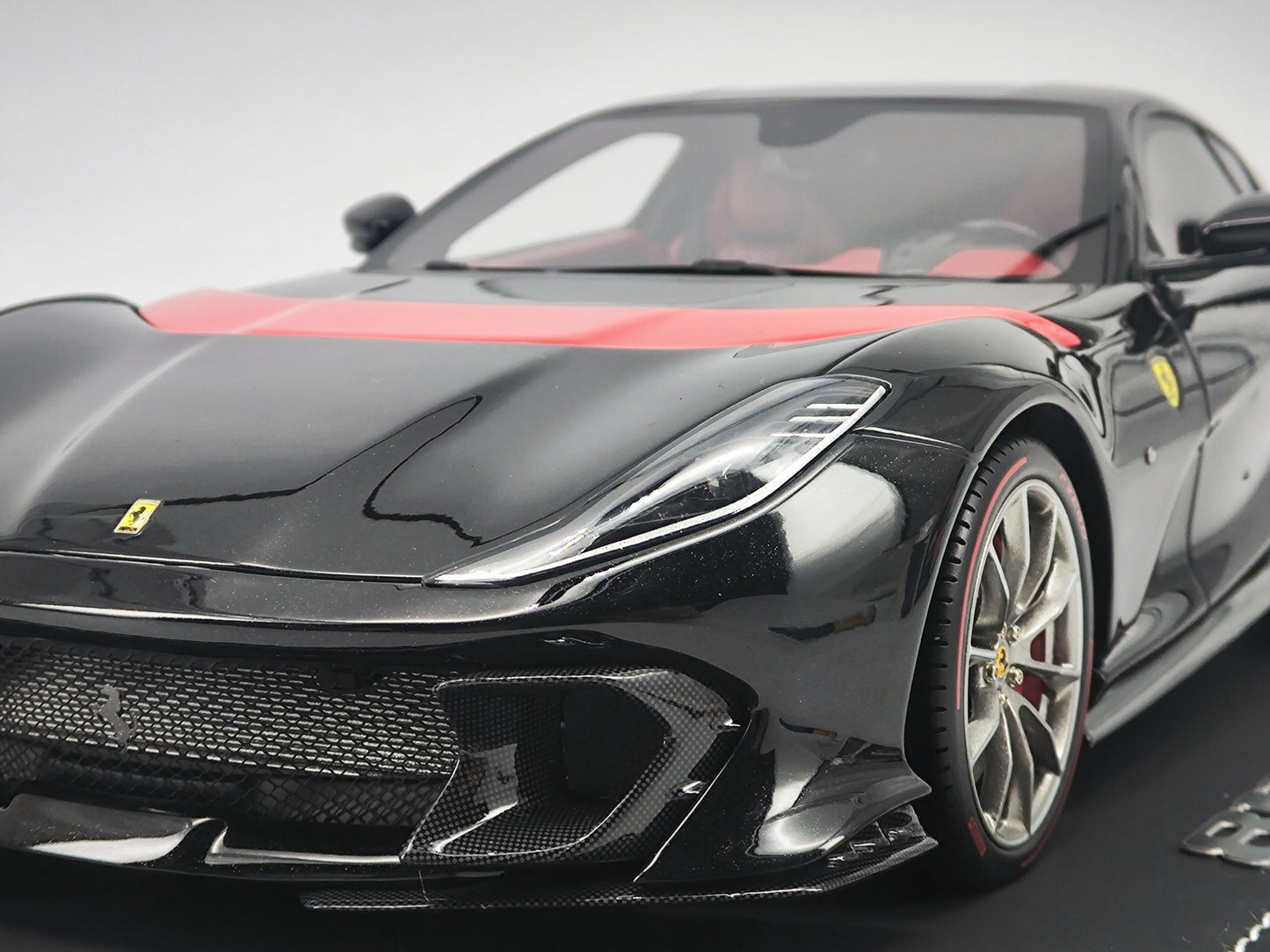 BBR 1/18 Ferrari 812 Competizione Metallic Black Limited Edition Car Model Ornaments