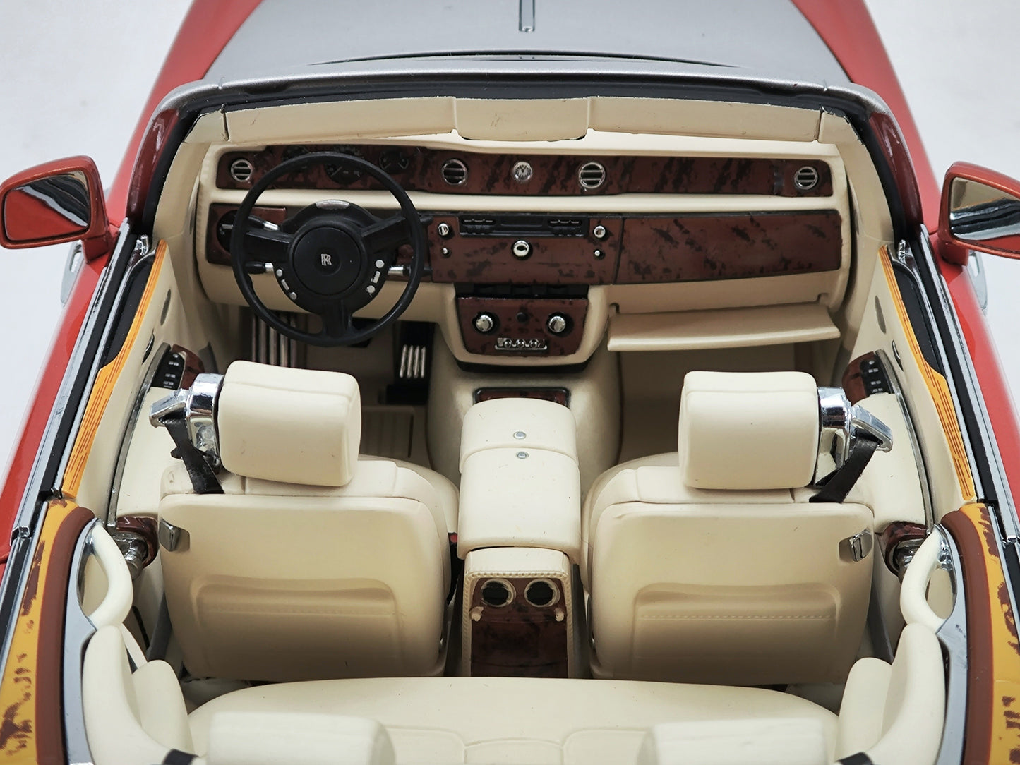 Kyosho 1/18 Rolls-Royce Phantom Drophead Coupe orange alloy car model