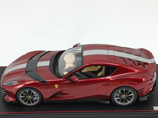 MR 1/18 Ferrari 812 competizione FE033D FIORAMO red and gray stripes limited edition car model ornaments