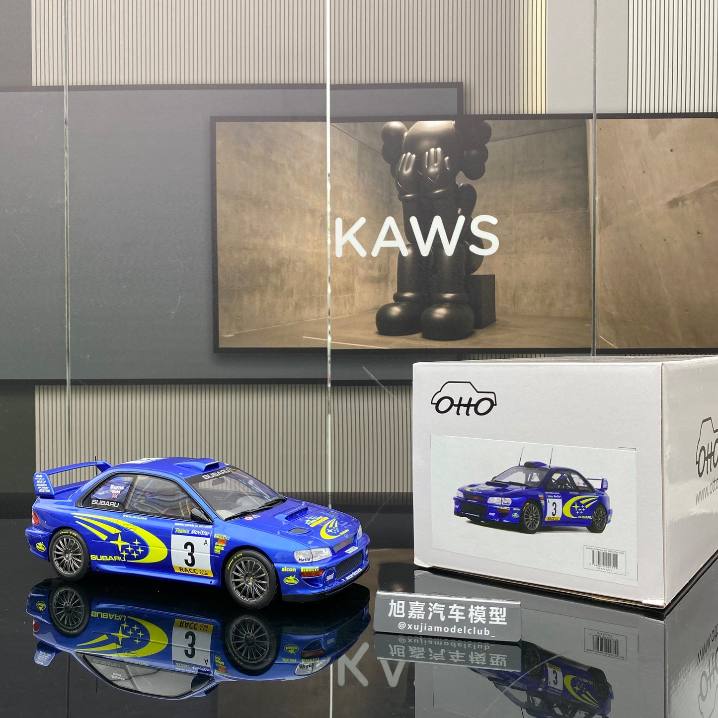 OTTO 1/18 Subaru IMPREZA S6 WRC Simulation Car Model Ornaments Gift OT472