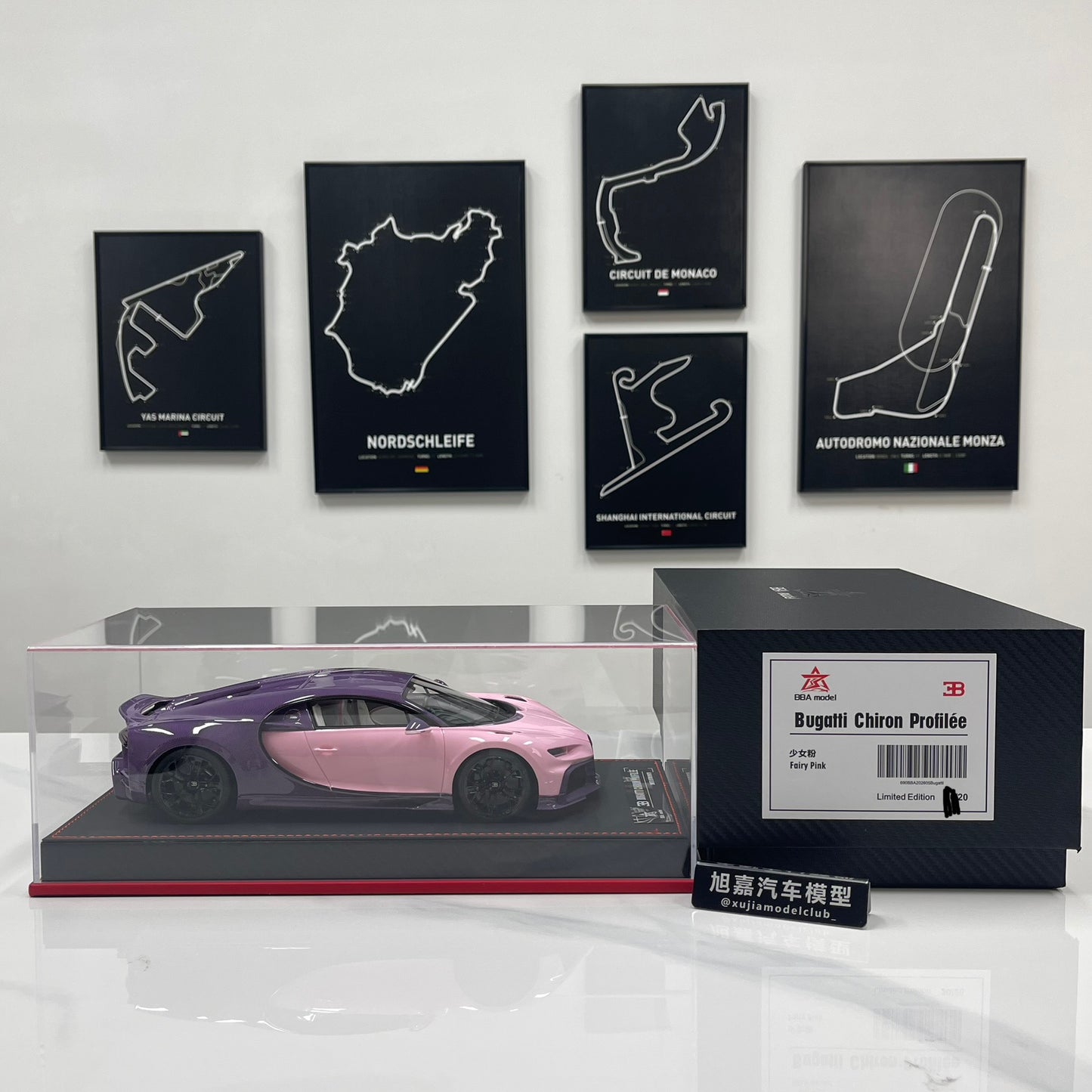 BBA MODEL 1/18 Bugatti Chiron Profilée – Pink