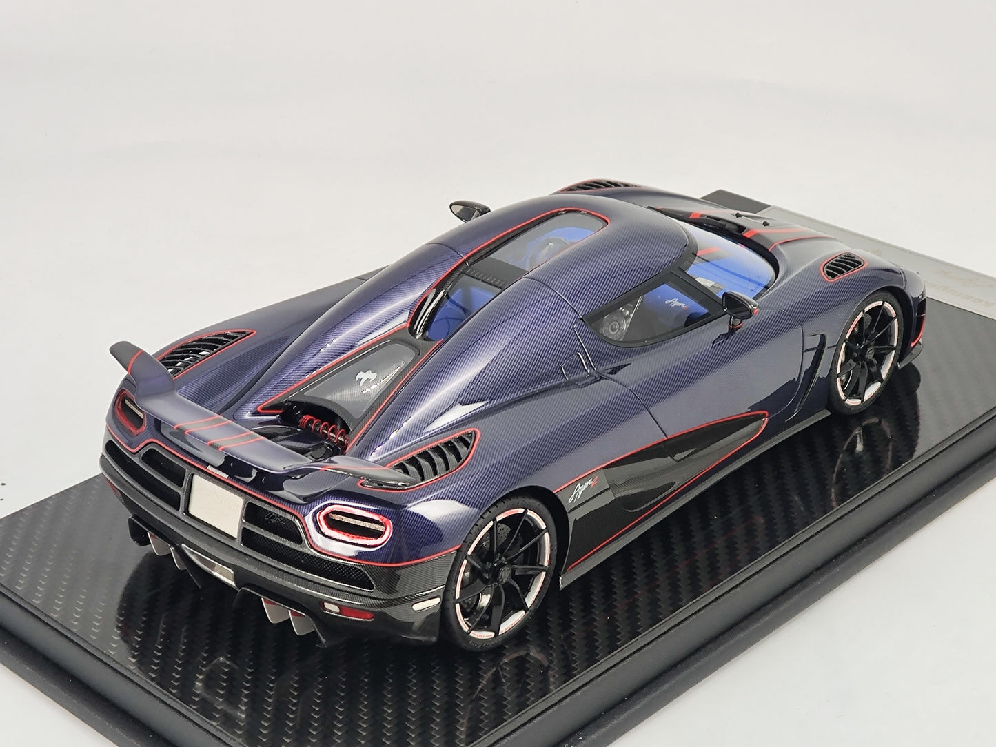 Frontiart 1/18 Koenigsegg Agera RS Carbon Blue Red Line Limited Edition Simulation Model Car