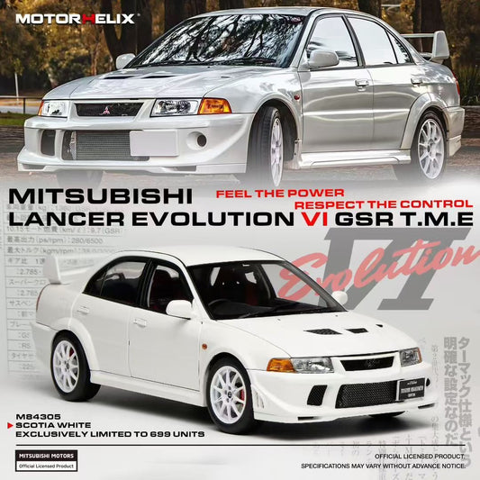 MOTORHELIX 1/18 Scale Alloy Model Mitsubishi Lancer Evolution VI (6.5)