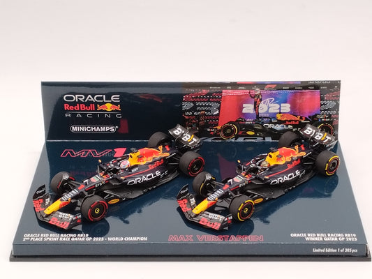 MINICHAMPS 1/43 Oracle RED BULL RACING RB19 Double Car Set Red Bull Model Car