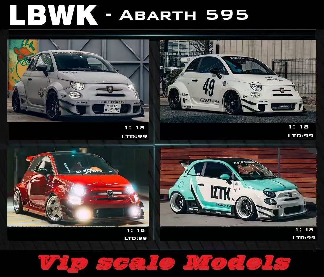 Vip Scale Models 1/18 LB-Abarth 595 Resin Model