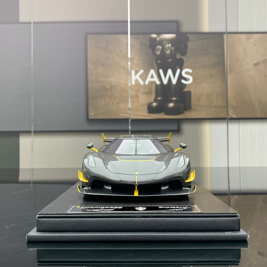 FRONTIART 1/18 Koenigsegg Jesko modelo de coche de alta gama simulado en carbono dorado