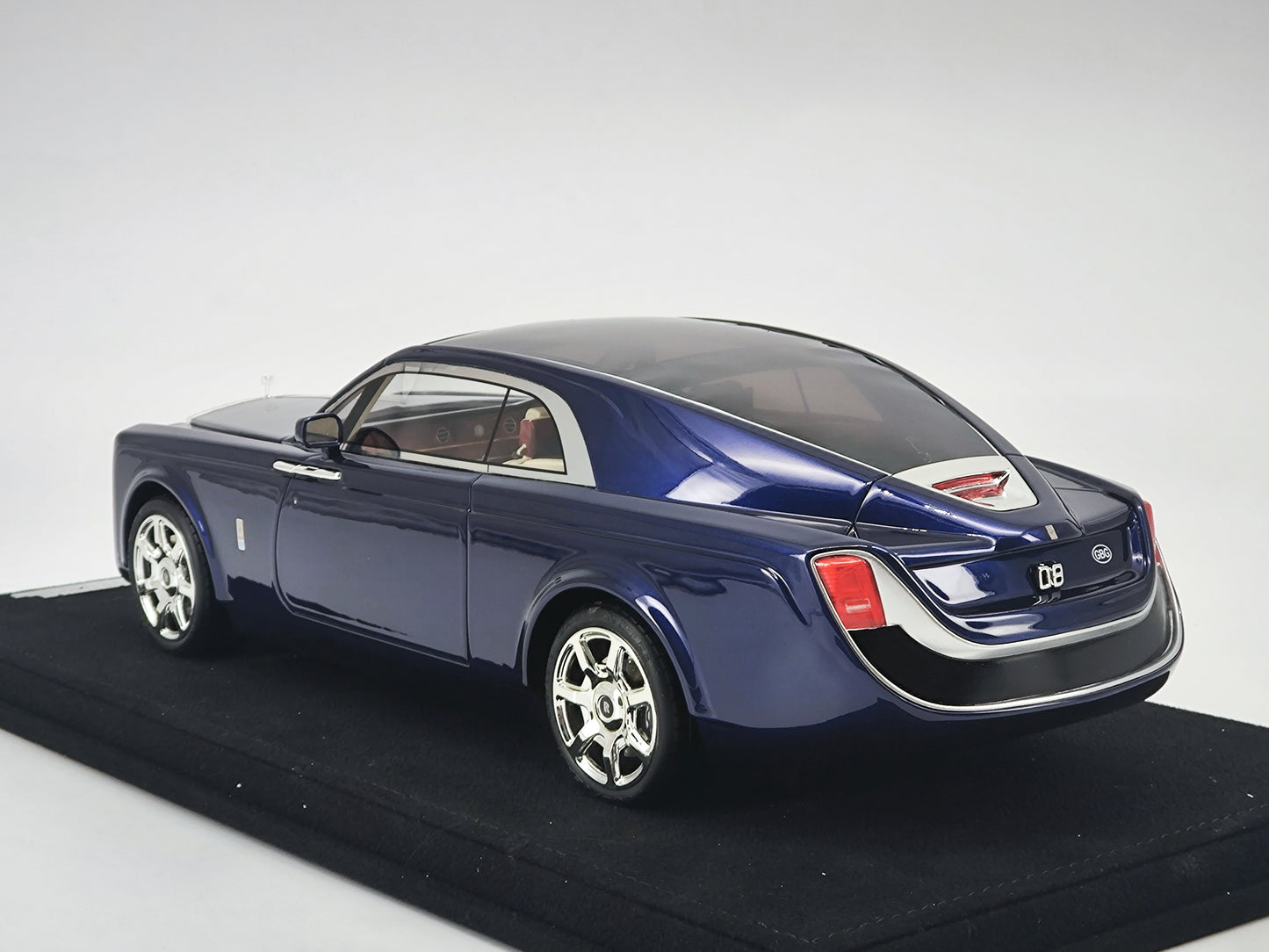 AutoBarn 1/18 Rolls-Royce Sweptail Metallic Blue Simulation Car Model Ornaments