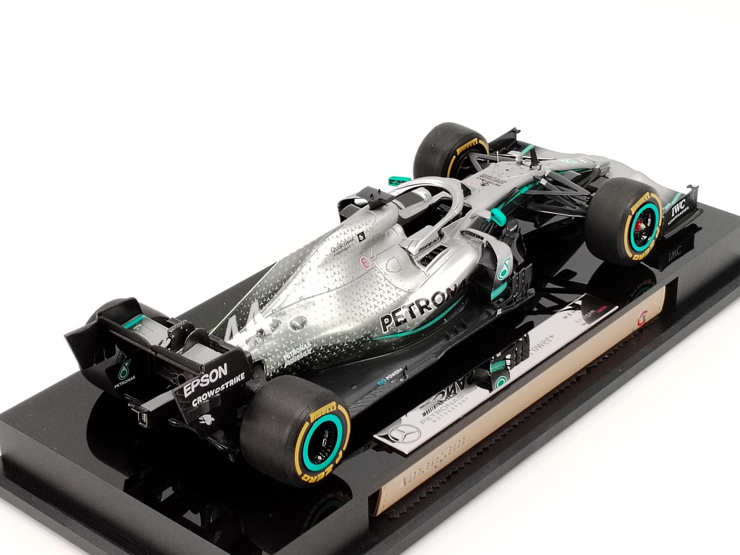 Amalgam 1/18 Mercedes-AMG F1 W10 EQ POWER+2019 Hamilton Black and Gray Limited Edition Car Model M6042-324