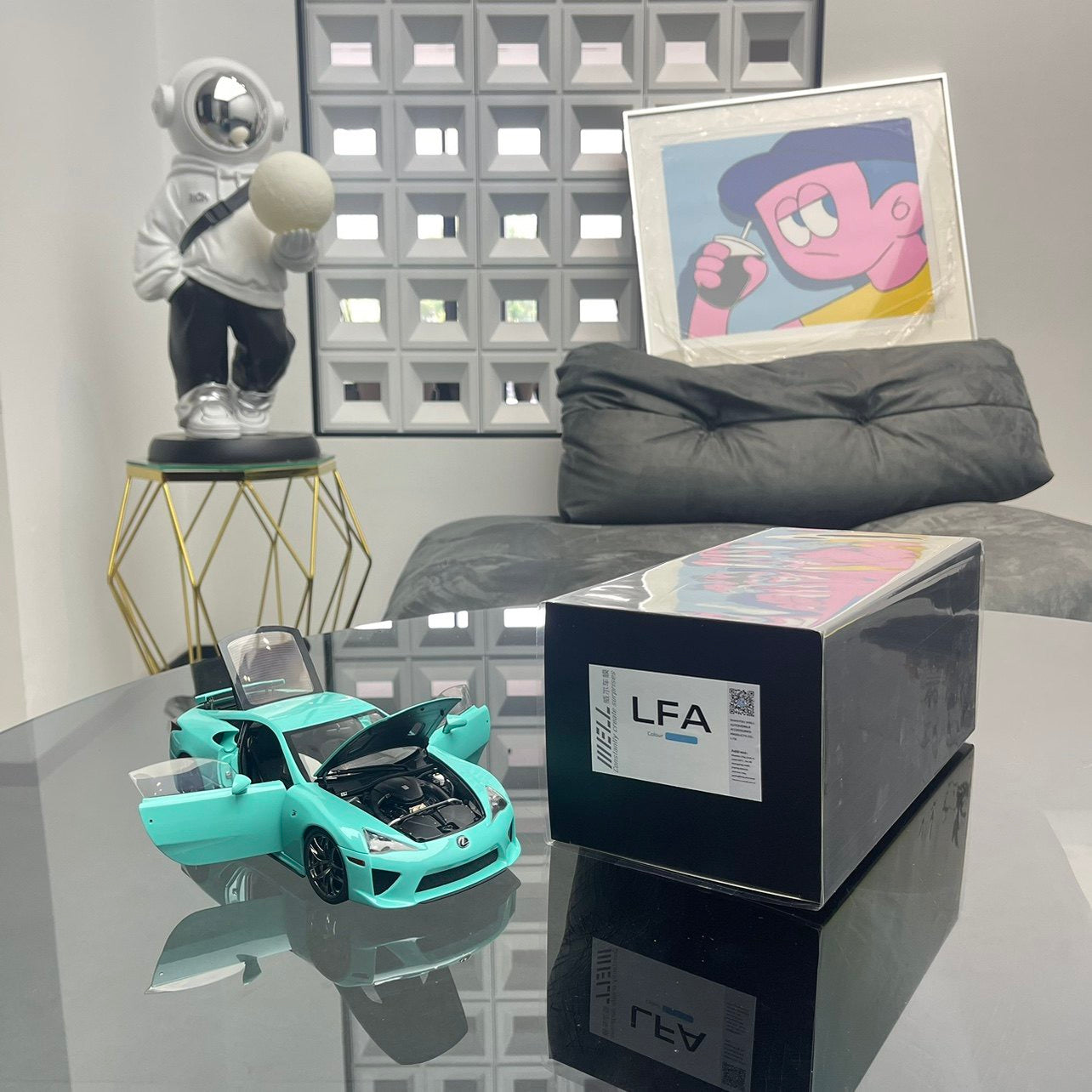 Colección de modelos de coches de simulación de aleación Lexus LFA Lexus Street Edition a escala 1/18