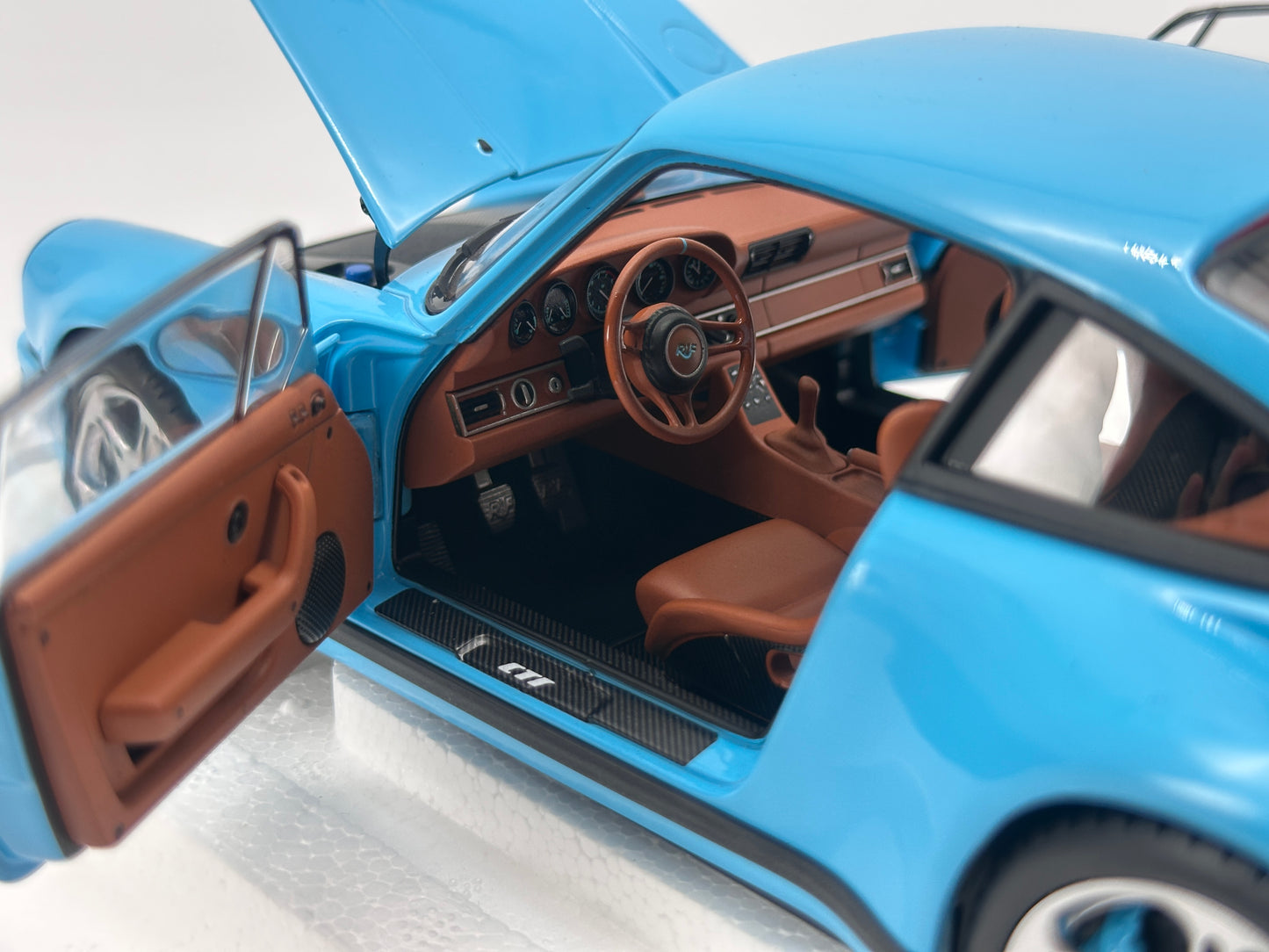 Almost Real 1/18 Porsche RUF CTR Sky Blue Model Car Ornament
