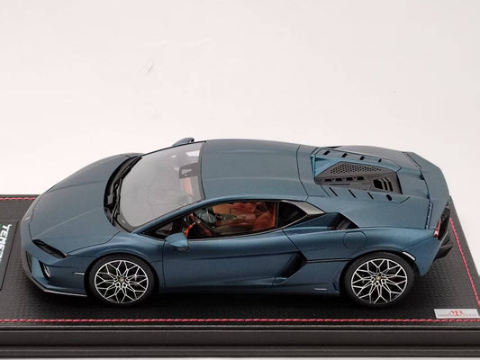MR 1/18 Lamborghini New Calf Temerario Marinus Blue Resin Model LAMBO062B
