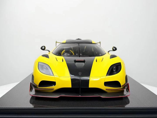 Preventa: Adorno de coche de alta gama Frontiart 1/8 Koenigsegg Agera ML Locke Yellow de edición limitada