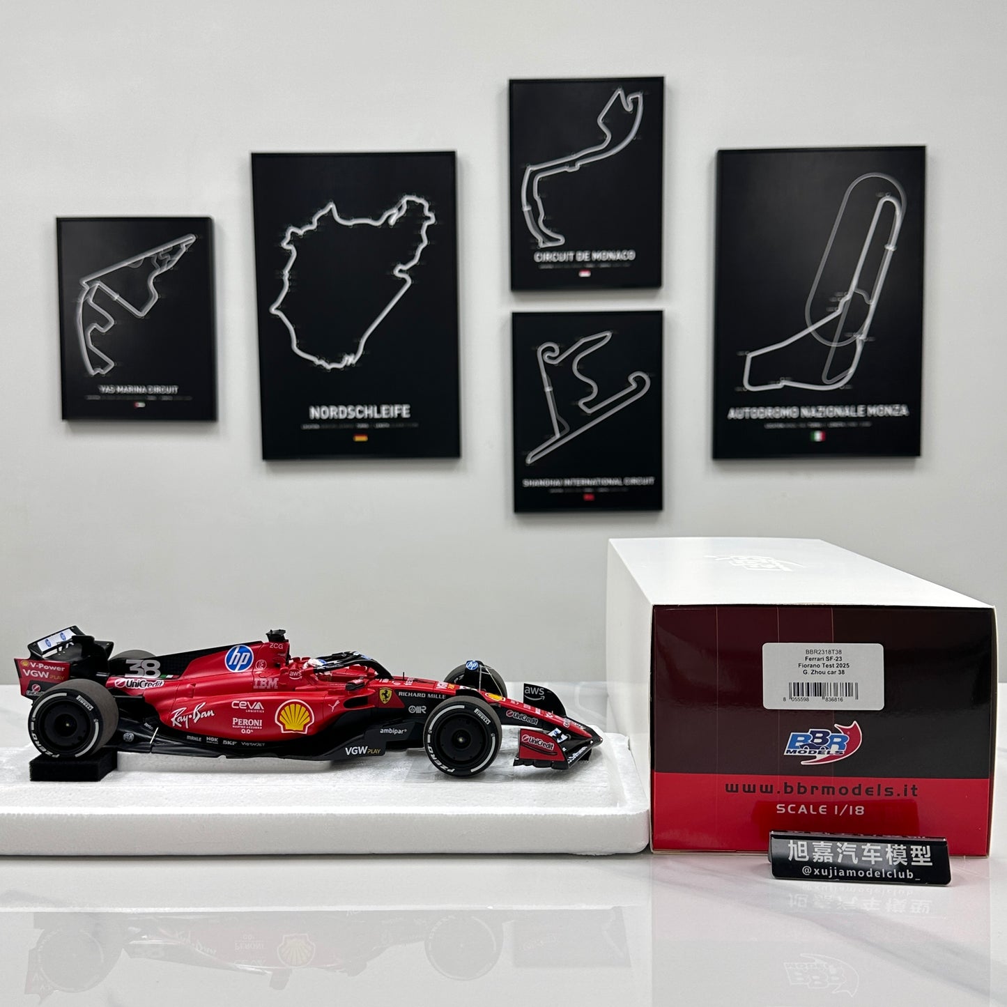 BBR 1/18 Ferrari SF-23 #38 Zhou Guanyu Red BBR2318T38
