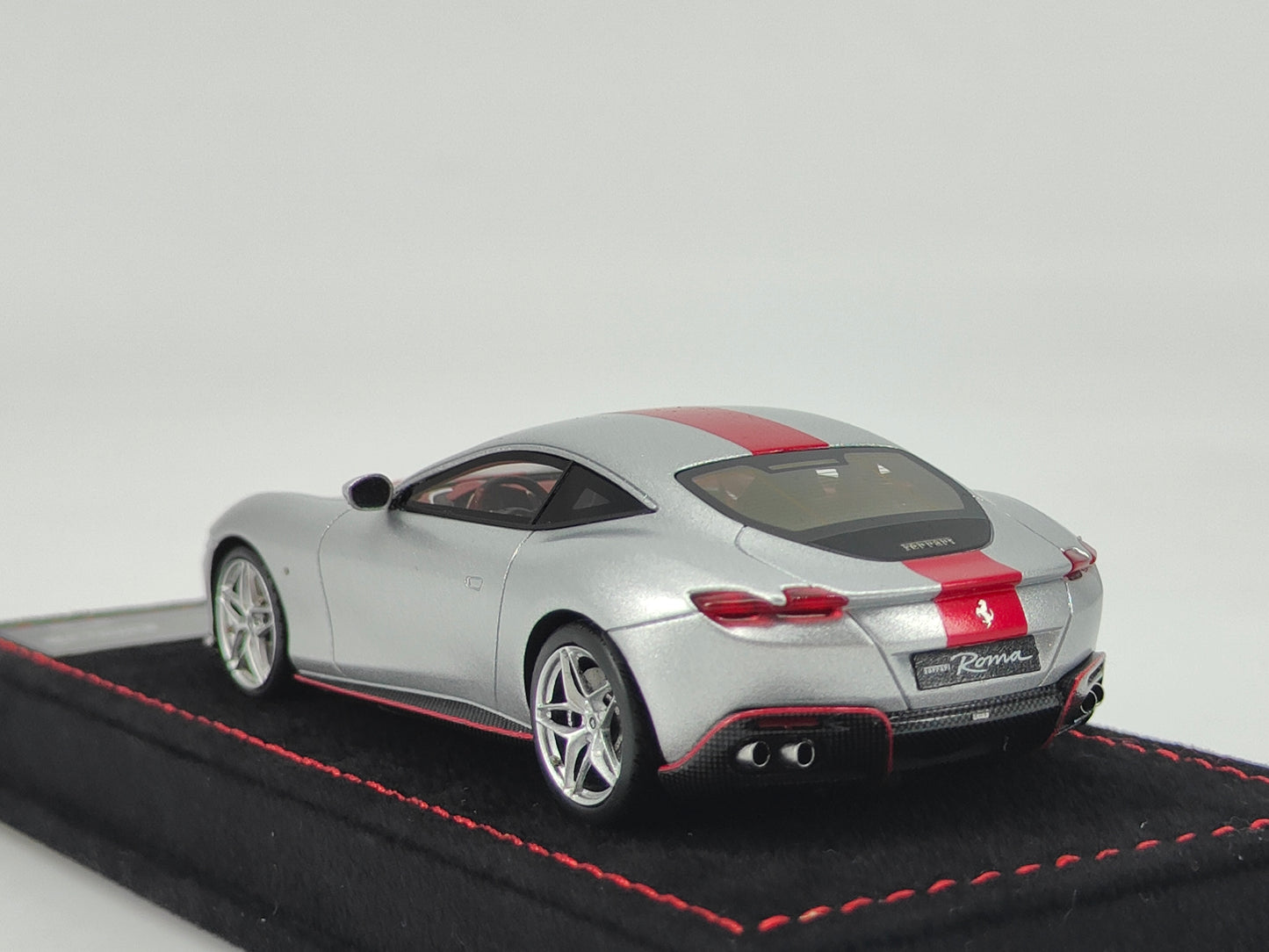 BBR 1/43 Ferrari Roma 30th Anniversary Special Edition Black Velvet Matte Silver Simulation Car Model BBRC236CH30