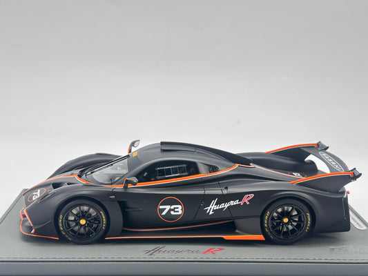 BBR 1/18 Pagani Huayra R Matte Black Simulation Car Model Ornament