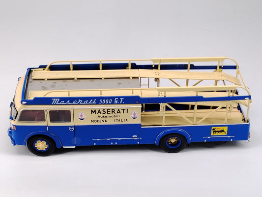 CMR 1/18 Fiat Maserati Trailer Blue Paint Diecast Model Car