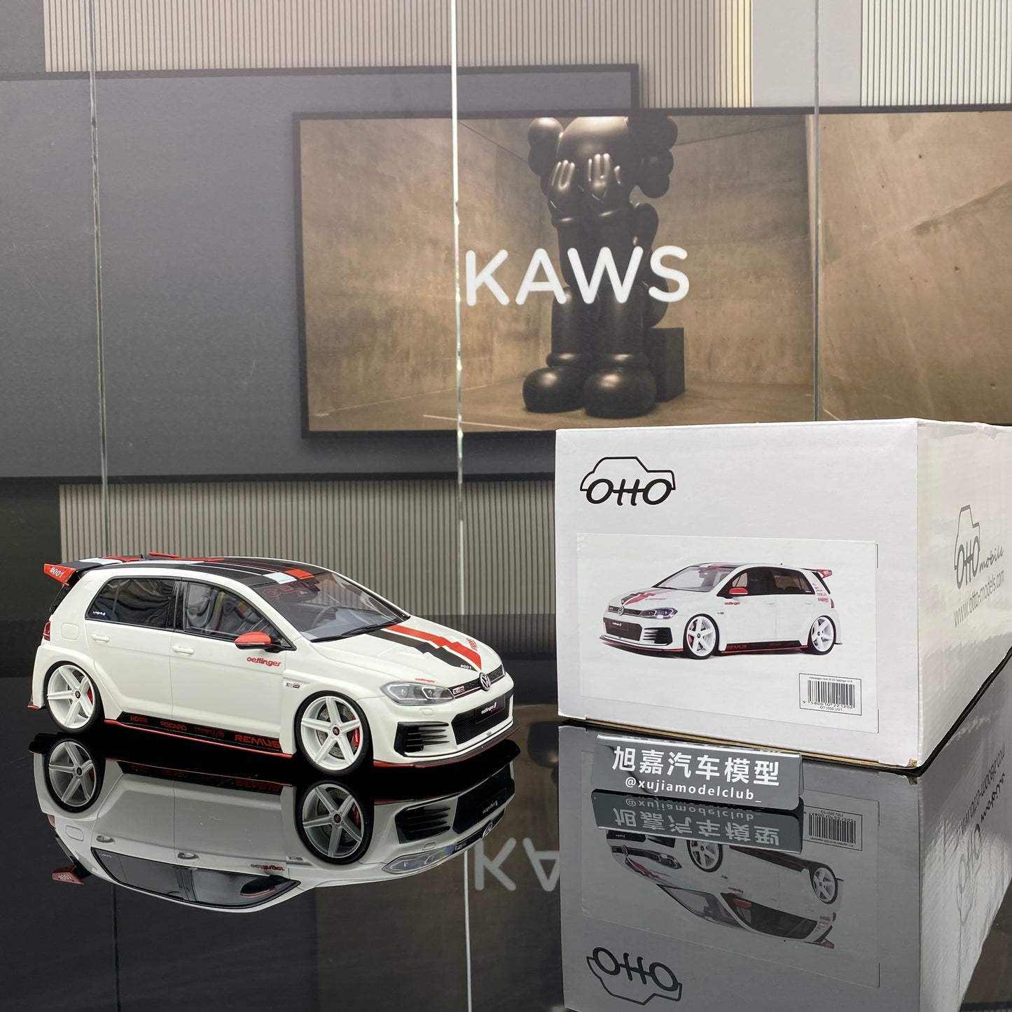 OTTO 1/18 Volkswagen GOLF VII GTI OETTINGER PURE white car model