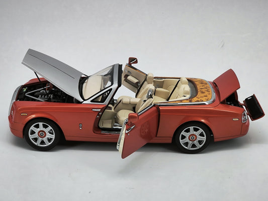 Kyosho 1/18 Rolls-Royce Phantom Drophead Coupe orange alloy car model