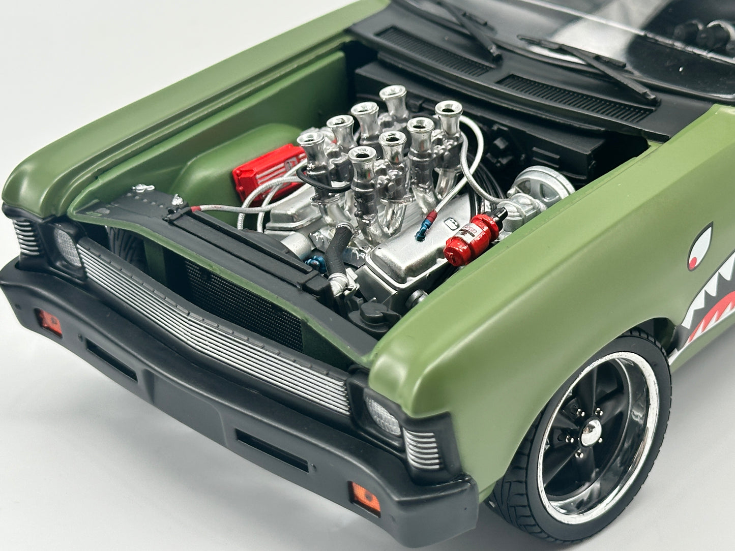 GMP 1/18 Chevrolet NOVA STREET FIGHTER WARHAWK Army Green Alloy Car Model