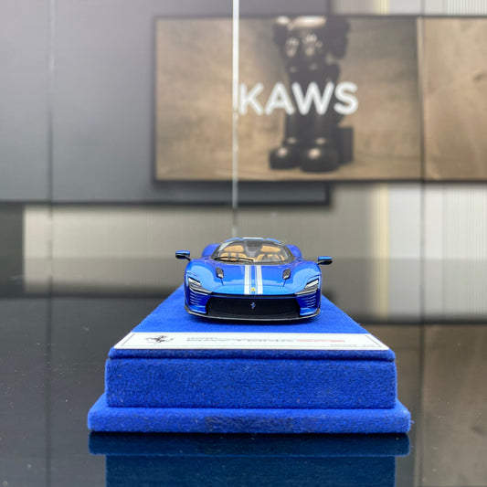 BBR 1/43 Ferrari SP3 Metallic Blue Simulation Car Model Ornament Limited Edition