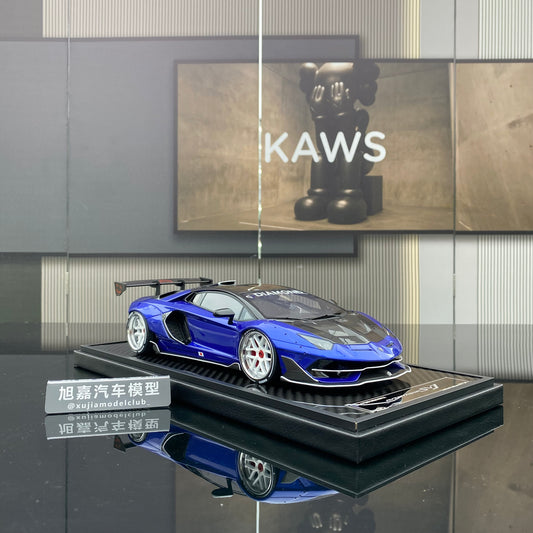 Adorno VIP 1/18 Lamborghini SVJ de carrocería ancha, modelo de coche modificado