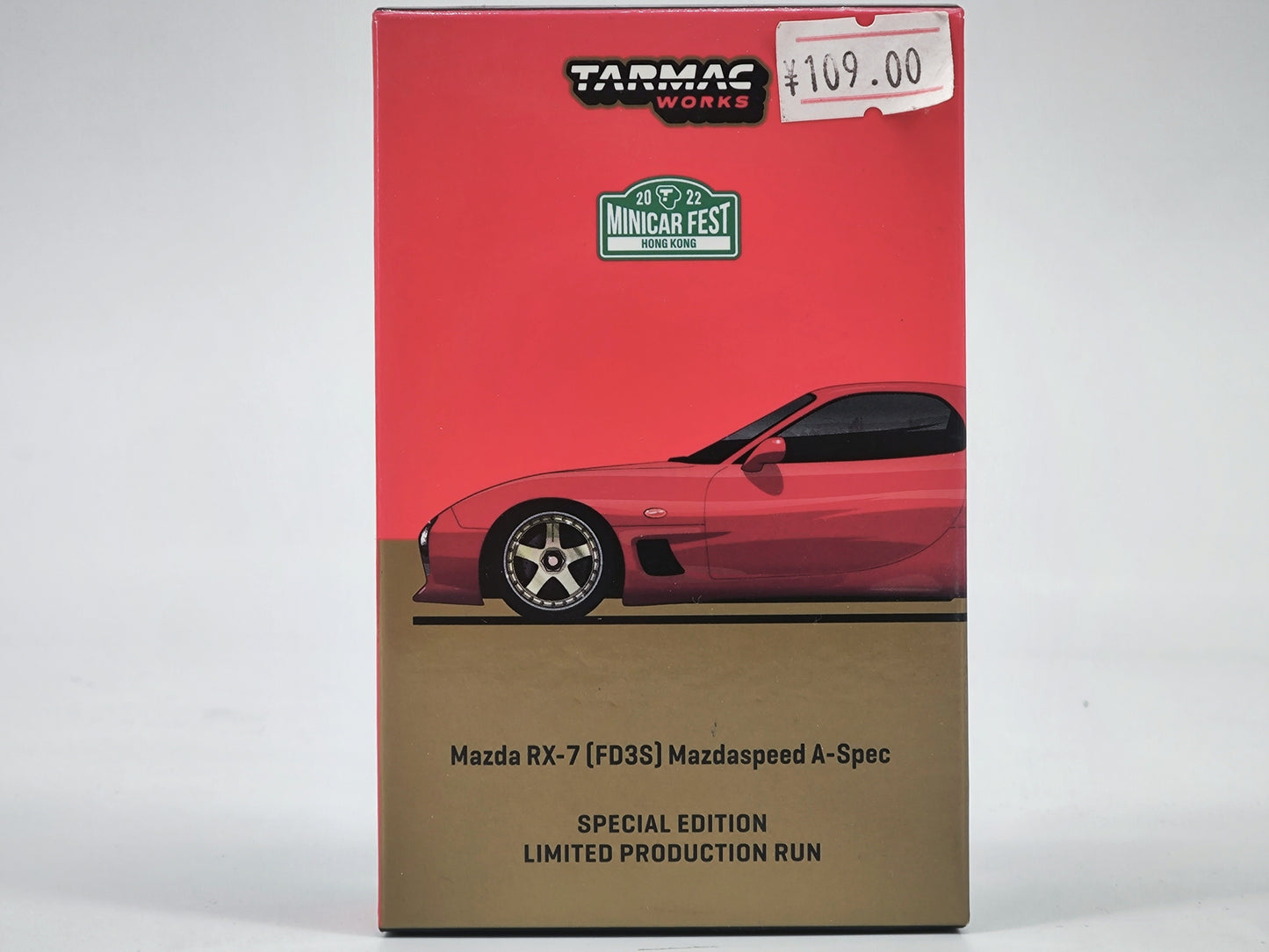 TARMAC WORK 1/64 Mazda rx7 red alloy car model TW204